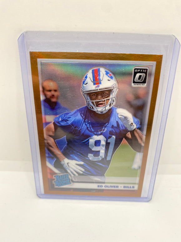 Ed Oliver 2019 Optic Rated Rookie BRONZE Parallel SP Bills Mafia RC
